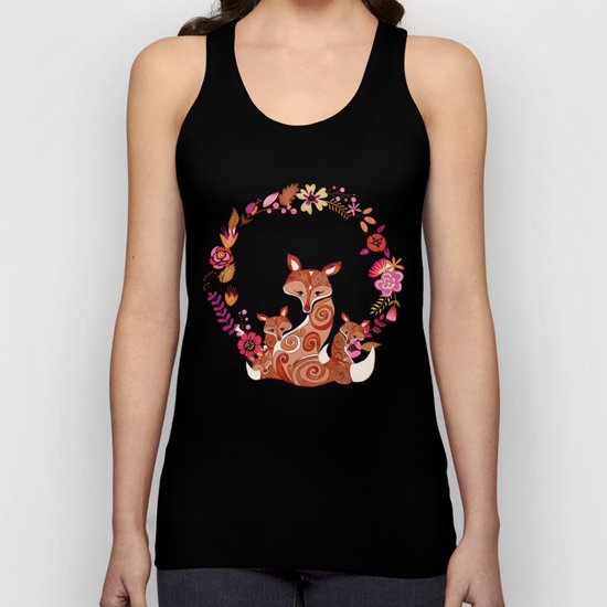 FOX & FLOWERS Unisex Tank Top