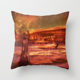 Lost City in the Desert Throw Pillow