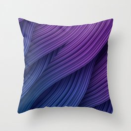 3d layered purple and blue background Throw Pillow
