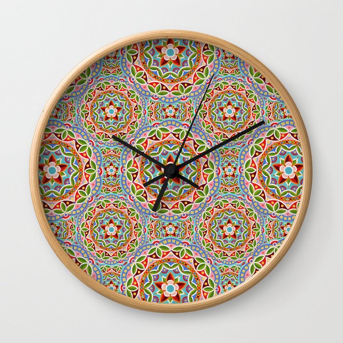 Fiesta Mandala Wall Clock