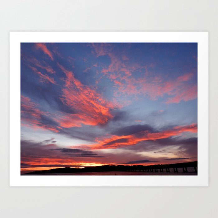 Red sky in the morning Art Print