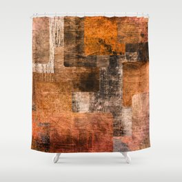 art abstract grunge squares background Shower Curtain
