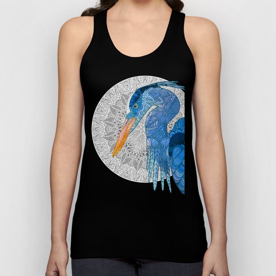 Egret Moon Unisex Tank Top