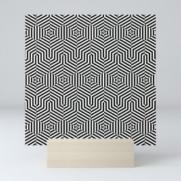 Op art hexagon Mini Art Print