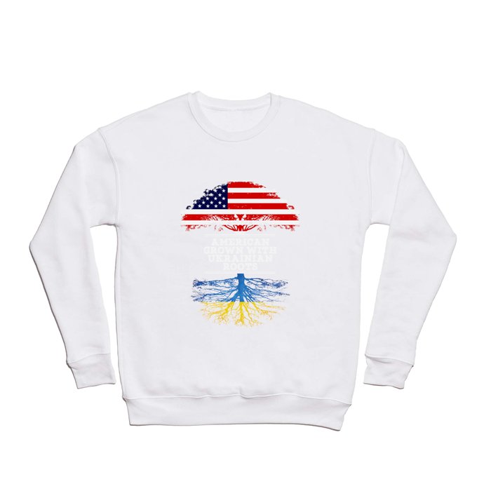 American Grown With Ukrainian Roots Crewneck Sweatshirt