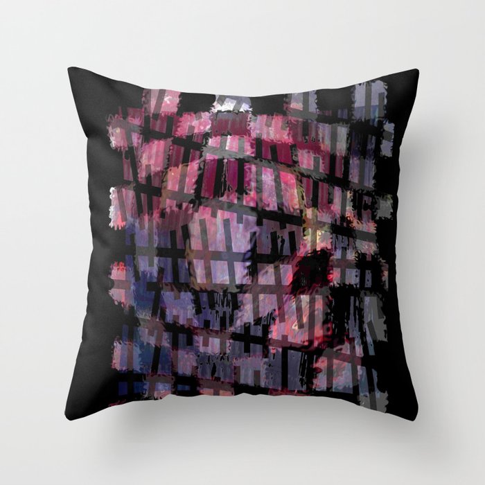Line and Square Throw Pillow