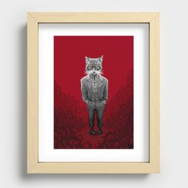 Cat detective Recessed Framed Print