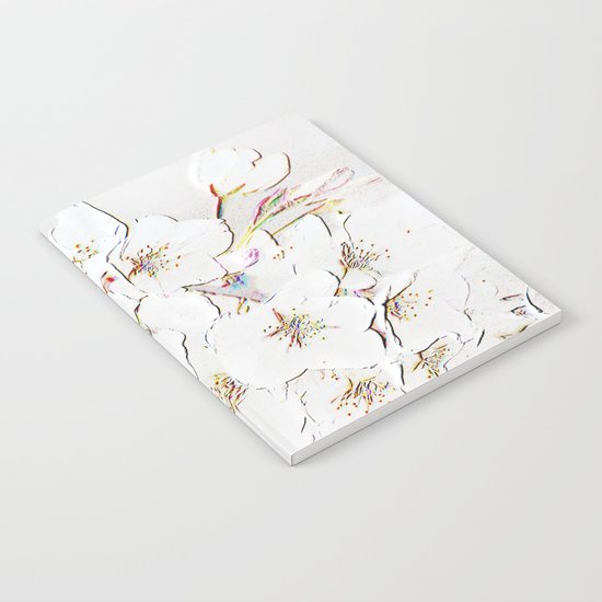BLOSSOMS IN WHITE Notebook
