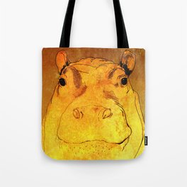 Golden Hippo Tote Bag