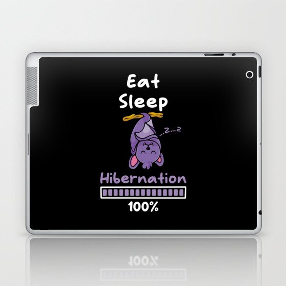 Eat Sleep Hibernation 100 Bat Laptop & iPad Skin