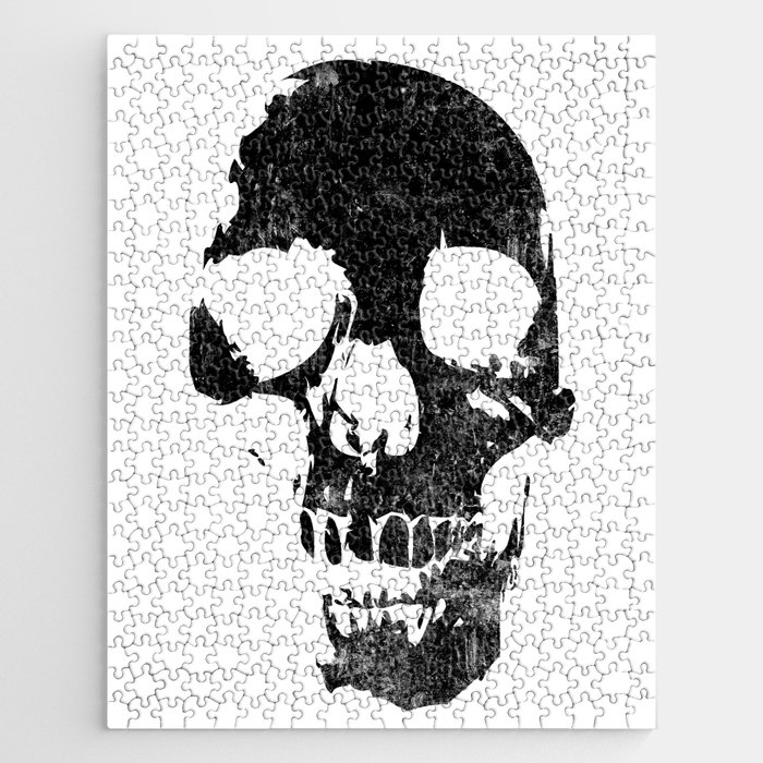 Grunge Skull (white background) Jigsaw Puzzle