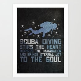 Scuba Diver Gift Idea Art Print | Shark, Diving, Love, Ocean, Scubadiving, Reef, Giftidea, Dive, Scuba, Funny 
