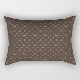 Louis Dachshund Luxury Dog Attire Rectangular Pillow