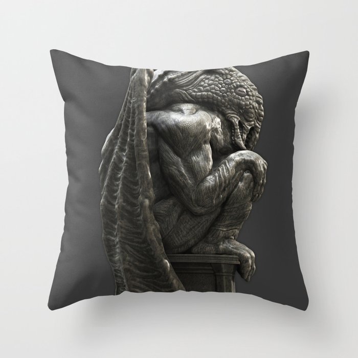Cthulhu Statuette I Throw Pillow
