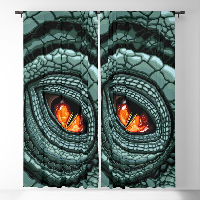 Dinosaur Reptile Eye Creepy Close Up Blackout Curtain