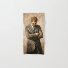 Official Portrait of President John F. Kennedy by Aaron Shikler Hand & Bath Towel