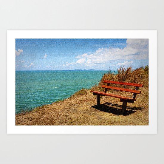 Park Bench On The Headland Art Print
