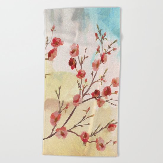 Cherry Blossom - Variation 2 Beach Towel