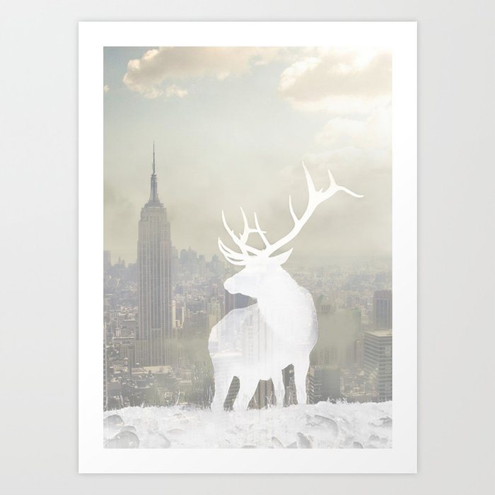NYC stag Art Print