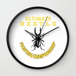 Ultimate Beetle Fighting Championships Insect Fighting Hercules Rhinoceros Pet Matches Wall Clock