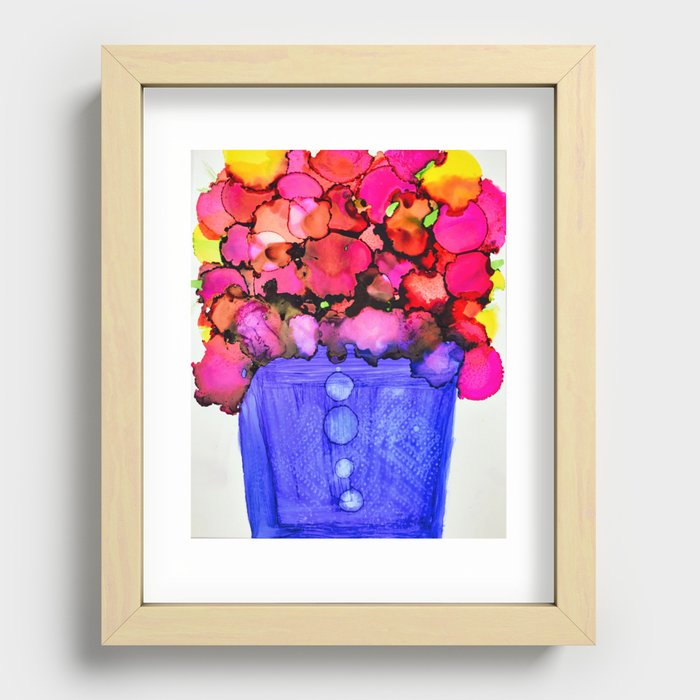Flowers in a Pot Recessed Framed Print