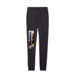 Abstract woman and dog  Kids Joggers