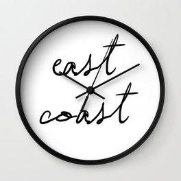 East Coast Cursive Wall Clock
