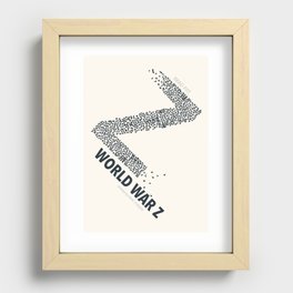 World War Z - minimal poster Recessed Framed Print