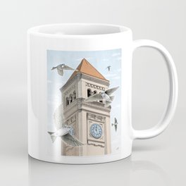 Clock Tower with Swallows Coffee Mug