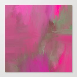 Accomplish 12 - Abstract Modern - Pink Magenta Fuchsia Brown Gray Purple Grey Canvas Print