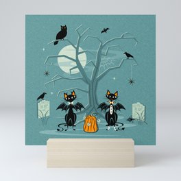 Halloween Hell Cats ©studioxtine Mini Art Print