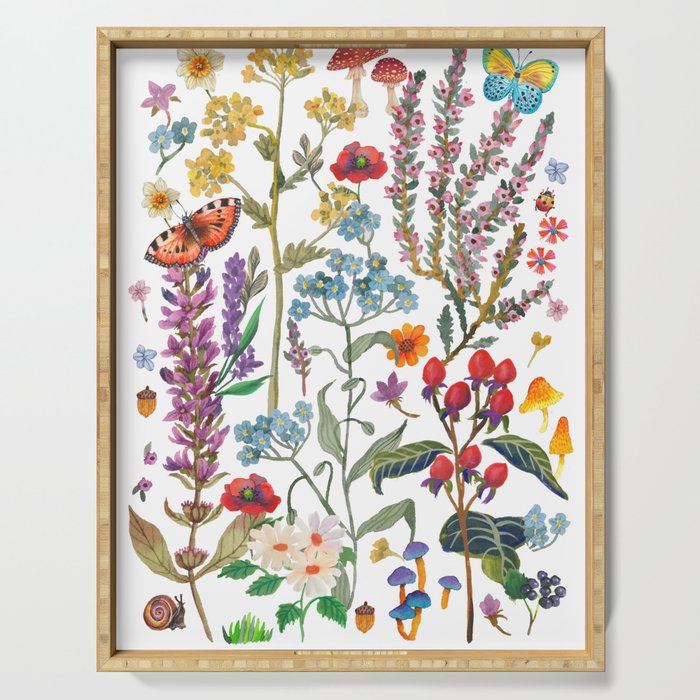 Wild Flowers Paradise Serving Tray