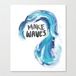 Makes waves Canvas Print