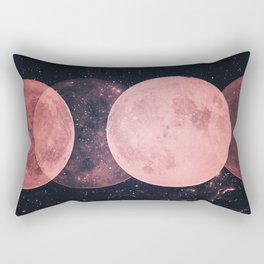 Pink Moon Phases Rectangular Pillow