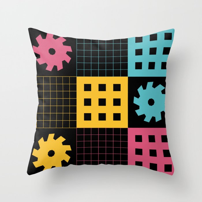 abstract geometric colorful art work #7 Throw Pillow