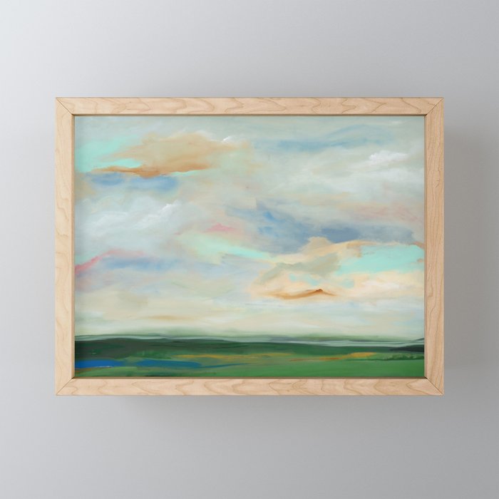 Flatland Sunset Framed Mini Art Print