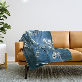 Van Gogh Almond Blossoms : Ocean Blue Art & Home Decor Throw Blanket
