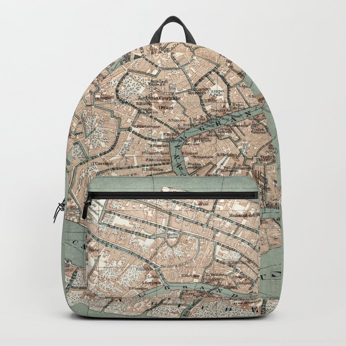 Venezia - 1886 vintage pictorial map  Backpack