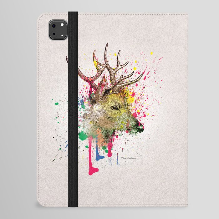 deer painting abstract iPad Folio Case