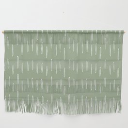 Raindrop Boho Abstract Pattern, Sage Green Wall Hanging