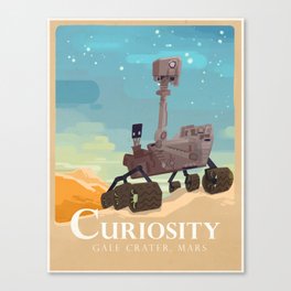 Curiosity : Gale Crater, Mars Canvas Print