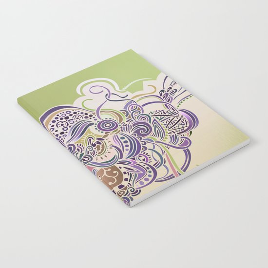 Detailed diagonal tangle Notebook