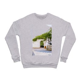 Gate to Secret Garden | Travel Photography in Small Town on Naxos, Greece | Vibrant Fine Art Crewneck Sweatshirt