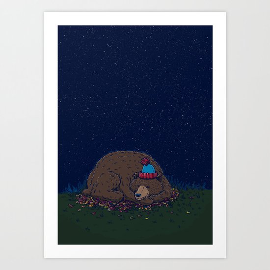 Starry Night Novembear Art Print