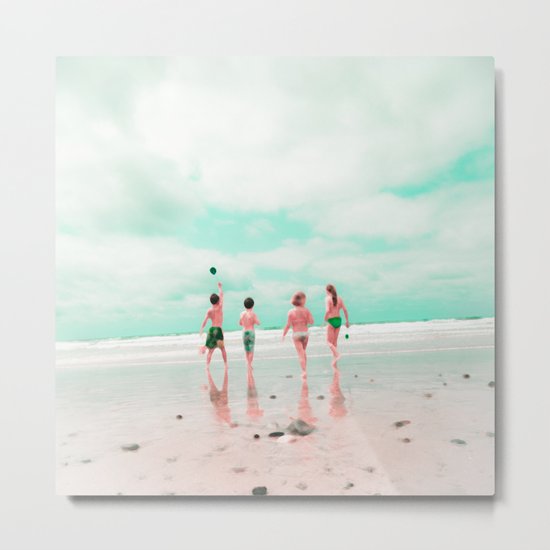 Four & the Beach Metal Print