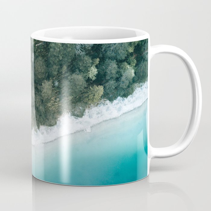 Green and Blue Symmetry - Landscape Photography Coffee Mug