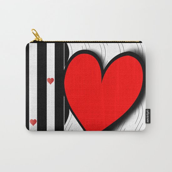 Black and white meets red Version 21 Carry-All Pouch
