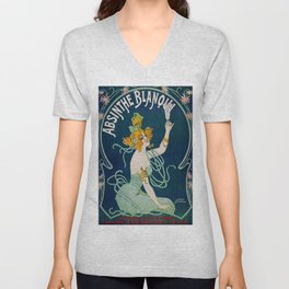 Vintage Absinthe Blanqui Ad V Neck T Shirt