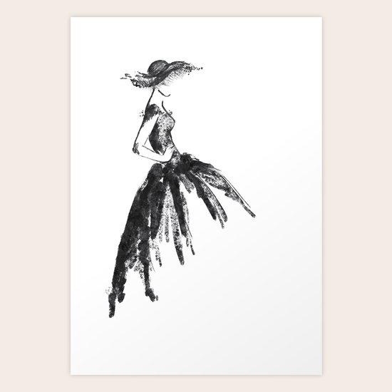 Retro fashion sketch Art Print by Society6