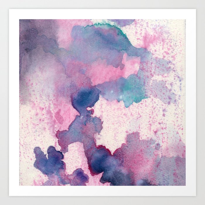 Lust Pink Purple Payne S Gray Cream And Aqua Abstract Ink